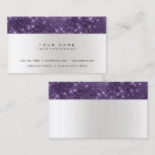 Glitzer Amethyst Lila Grau Silver Urban Shimmer Visitenkarte (Vorne/Hinten)