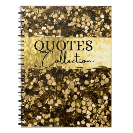 Glitzer-Anführungszeichen Notizblock (Vorderseite)