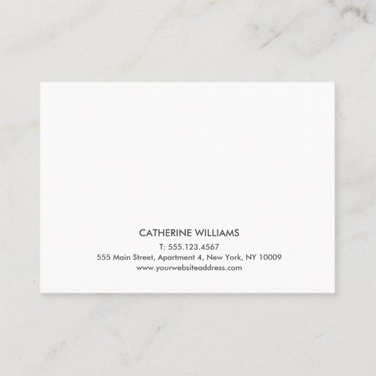 Glitzer Anleitung für die Nachbehandlung mit Silbe Visitenkarte (Rückseite)