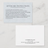 Glitzer Anleitung für die Nachbehandlung mit Silbe Visitenkarte (Vorne/Hinten)