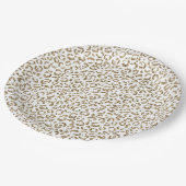Glitzer Antiquitäten Gold Leopard Print      Pappteller (Schrägansicht)
