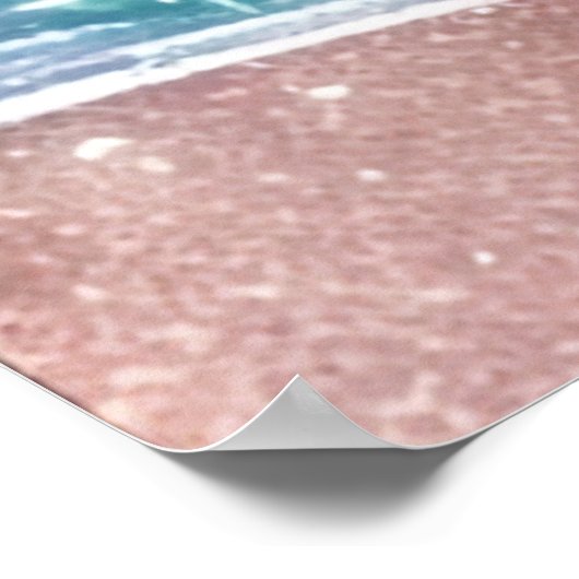 *~* Glitzer AP60 Küstenmeer Sandstrand Meer Poster (Ecke)