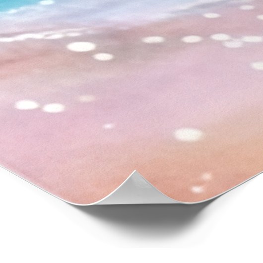 *~* Glitzer AP60 Küstenmeer Sandstrand-Wave Poster (Ecke)