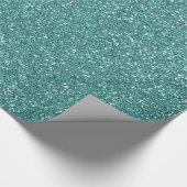Glitzer aquamarin Imitate Geschenkpapier (Ecke)