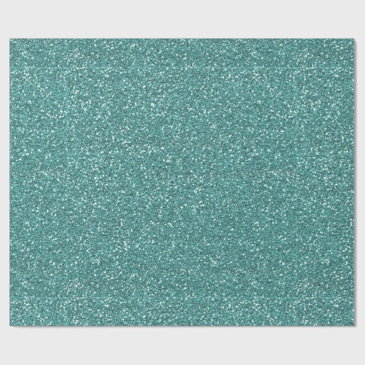 Glitzer aquamarin Imitate Geschenkpapier (Flach)