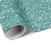 Glitzer aquamarin Imitate Geschenkpapier (Rolleneckpunkt)