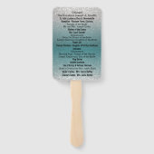 Glitzer aquamarin und Silver - Programm Fächer (Rückseite)