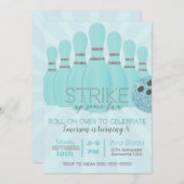 Glitzer-aquamariner Einladung (Vorne/Hinten)