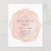 Glitzer Aquarell Rosa Junggeselinnen-Abschied Einl (Vorderseite)