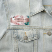 Glitzer Aquarell Rose Golden Fossil Namensschild (Beispiel)