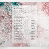 Glitzer Aquarell Rose Golden Fox Broschüre (Innenseite Mitte)