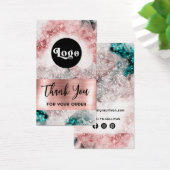 Glitzer Aquarell Rose Goldfolie Beilage (Schreibtisch)