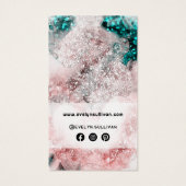 Glitzer Aquarell Rose Goldfolie Beilage (Rückseite)