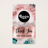 Glitzer Aquarell Rose Goldfolie Beilage (Vorderseite)