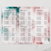 Glitzer Aquarell Rose Goldfolie Broschüre (Rückseite)