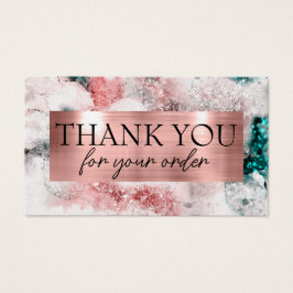 Glitzer Aquarell Rose Goldfolie Discount-Karte