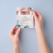 Glitzer Aquarell Rose Goldfolie Flyer (Gruppe)