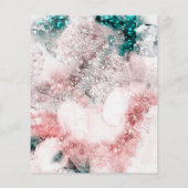 Glitzer Aquarell Rose Goldfolie Flyer (Hinten)