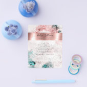 Glitzer Aquarell Rose Goldfolie Flyer (Einzeln)