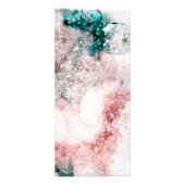 Glitzer Aquarell Rose Goldfolie Preisliste Werbekarte (Hinten)