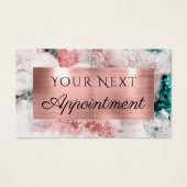 Glitzer Aquarell Rose Goldfolie Terminkarte (Vorderseite)