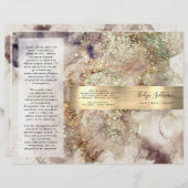 Glitzer Aquarell- und Folienbroschüre (Vorne/Hinten)