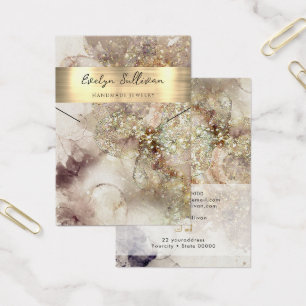 Glitzer Aquarell- und Folienhalskarte