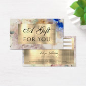 Glitzer Aquarell und Gold Foil Geschenkkarte (Schreibtisch)