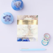 Glitzer Aquarell und Goldenen Foil Flyer (Einzeln)