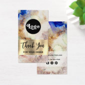 Glitzer, Aquarell und Goldfolie (Schreibtisch)