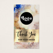 Glitzer, Aquarell und Goldfolie (Vorderseite)