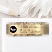 Glitzer Aquarell und Logo-Rücksendeadresse (Insitu)