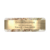 Glitzer, Aquarell und Rückgabeadresse (Vorne)