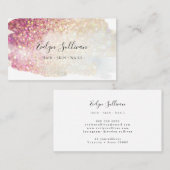 Glitzer Aquarell-Visitenkarte Visitenkarte (Vorne/Hinten)