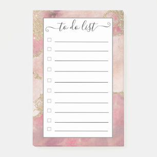 Glitzer Aquarell wasombre to do list" Post-it Klebezettel