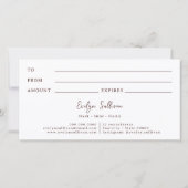 Glitzer Aquarellfarben-Geschenkgutschein (Rückseite)