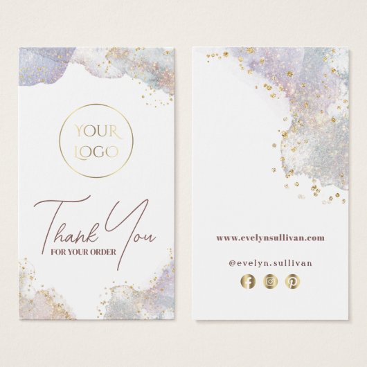 Glitzer Aquarellform Beilage (Vorne & Hinten)