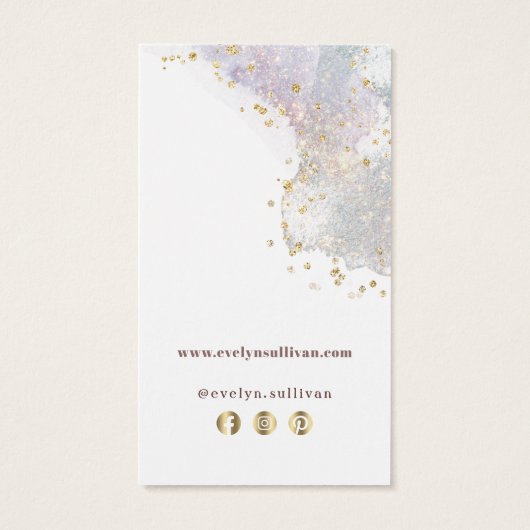 Glitzer Aquarellform Beilage (Rückseite)