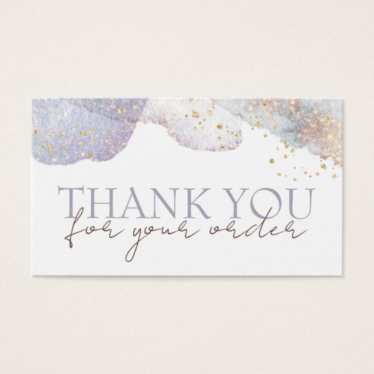 Glitzer Aquarellformen Diskontkarte (Vorderseite)