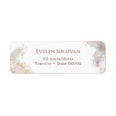 Glitzer Aquarellformen geben Adressetikett zurück (Vorne)