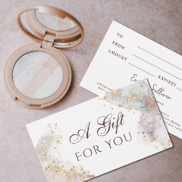 Glitzer Aquarellformen Geschenkkarte