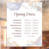 Glitzer Aquarellformen Öffnungszeiten Fensteraufkleber (Blatt 2)