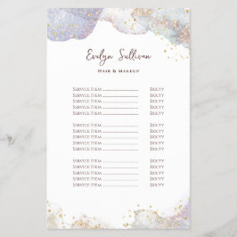 Glitzer Aquarellformen Preisliste Flyer