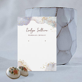 Glitzer Aquarellformen Schmuckkarte