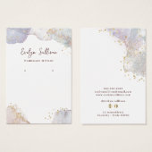 Glitzer Aquarellformen Schmuckkarte (Vorne & Hinten)