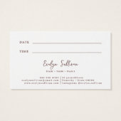 Glitzer Aquarellformen Terminkarte (Rückseite)