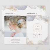 Glitzer Aquarellformen zweifache Broschüre (Vorne/Hinten)