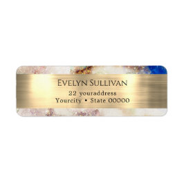 Glitzer Aquarellgoldfolie Rücksendeadresse