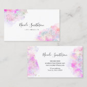 Glitzer Aquarellopal Visitenkarte (Vorne/Hinten)