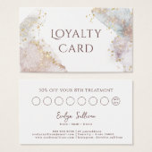 Glitzer Aquarelltafel formt Treuekarte (Vorne & Hinten)